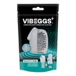 VIBEGGS Naughty Nubs - vibrációs tojás maszturbátor (fehér)