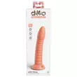 Dillio Wild Thing - tapadótalpas barázdált dildó (19cm) - narancs