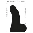 Realistixxx Real Giant - herés dildó - 22 cm (fekete)