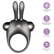 Orgie Orgasmic Bunny - vibrációs péniszgyűrű szett (fekete)