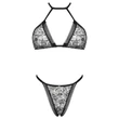 Obsessive Xenita - átlátszó mintás melltartó szett (szürke)