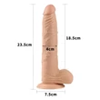 Lovetoy Real Extreme - tapadótalpas dildó - 24cm