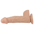 Lovetoy Real Extreme - tapadótalpas, herés dildó - 23cm (natúr)