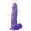 Lovetoy Jelly Studs - tapadókorongos dildó - 20cm (lila)