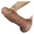 Lovetoy Chubby - tapadókorongos élethű dildó - 25cm (natúr)