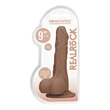 RealRock Dong 9 - élethű, herés dildó (23cm) - sötét natúr