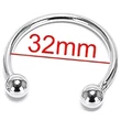 Rozsdamentes fém makkgyűrű - ejakuláció késleltetéshez (32mm)