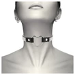 Coquette - strasszos choker szív medállal (fekete)