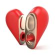 INTOYOU Heart 2in1 - akkus, kétfunkciós csiklóizgató (piros)