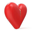INTOYOU Heart 2in1 - akkus, kétfunkciós csiklóizgató (piros)