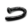 Hosed Realistic Anal Snake 19 - tapadótalpas anál dildó (fekete)