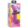 XR Brands POP - tapadótalpas, herés dildó - 19 cm (lila)