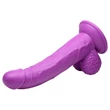 XR Brands POP - tapadótalpas, herés dildó - 19 cm (lila)