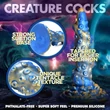Creature Cocks Kraken - spirál polipkar dildó - 21cm (arany-kék)