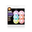 King of the Ring - péniszgyűrű szett - színes (6db)