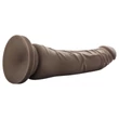 Dr. Skin 8,5 - tapadókorongos élethű dildó - barna (20,5cm)