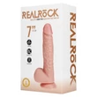 REALROCK - tapadókorongos vibrátor - natúr (18cm)