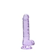 REALROCK - átlátszó élethű dildó - lila (17cm)