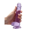 REALROCK - átlátszó élethű dildó - lila (17cm)