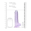 REALROCK - átlátszó élethű dildó - lila (19cm)