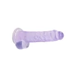 REALROCK - átlátszó élethű dildó - lila (19cm)
