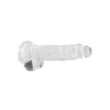 REALROCK - átlátszó élethű dildó - átlátszó (19cm)
