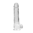 REALROCK - átlátszó élethű dildó - átlátszó (22cm)