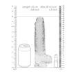 REALROCK - áttetsző élethű dildó - víztiszta (22cm)