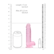 REALROCK - átlátszó élethű dildó - pink (15cm)