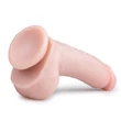 Easytoys - tapadókorongos, herés dildó (20cm) - natúr