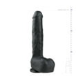 Easytoys - tapadótalpas, herés nagy dildó (29,5cm) - fekete