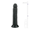 Easytoys - tapadókorongos élethű dildó (20,5cm) - fekete