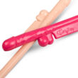 Easytoys Penis Straws - péniszes szívószál (sötét pink-natúr) - 10db