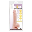 Mr. Dixx 7.6 - tapadókorongos, herés dildó - natúr (19,5cm)