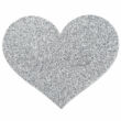  Bijoux Indiscrets Flash - csillogó szív mellbimbómatrica (ezüst)