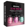 DONA Scented - mini illatos masszázsolaj szett (3 x 30ml)