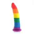 Pride - Szilikon dildó (szivárvány)