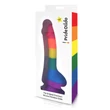 Pride - herés szilikon dildó (szivárvány)