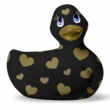 My Duckie Romance 2.0 - szíves kacsa vízálló csiklóvibrátor (fekete-arany)