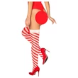 Obsessive Kissmass - csíkos combfix (piros-fehér)