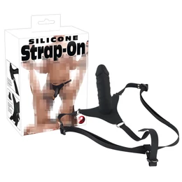 You2Toys - Silicone Strap-On - felcsatolható dildó (fekete)