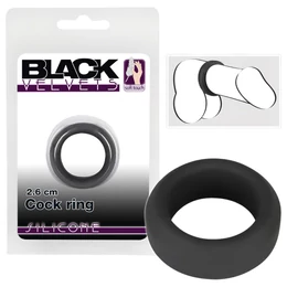 Black Velvets - vastagfalú péniszgyűrű (2,6cm) - fekete
