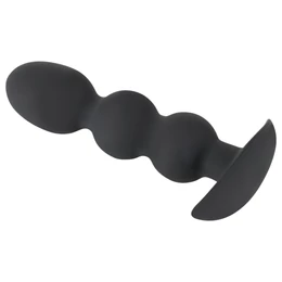 Black Velvets Heavy - 145g-os gömbös anál plug (fekete)