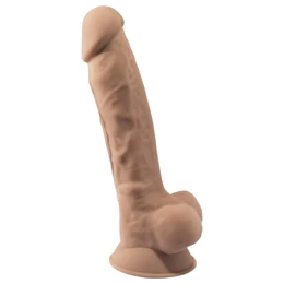 Silexd 7 - tapadókorongos dildó - 17,5 cm (testszínű)