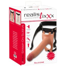 Realistixxx Strap-on - felcsatolható, üreges, élethű dildó (natúr)