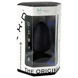 Silexd M - alakítható anál plug - 11cm (fekete)