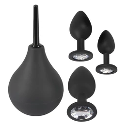 Black Velvets - anál plug szett (4 részes) - fekete