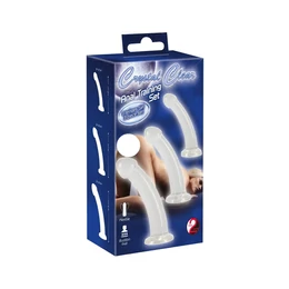 Crystal Clear - makkos anál dildó szett - 3 részes (átlátszó)