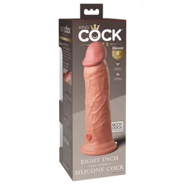 King Cock Elite 8 - tapadókorongos, élethű dildó (20cm) - natúr