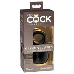 King Cock Elite Crown Jewels - herefeltét műpéniszhez (fekete)